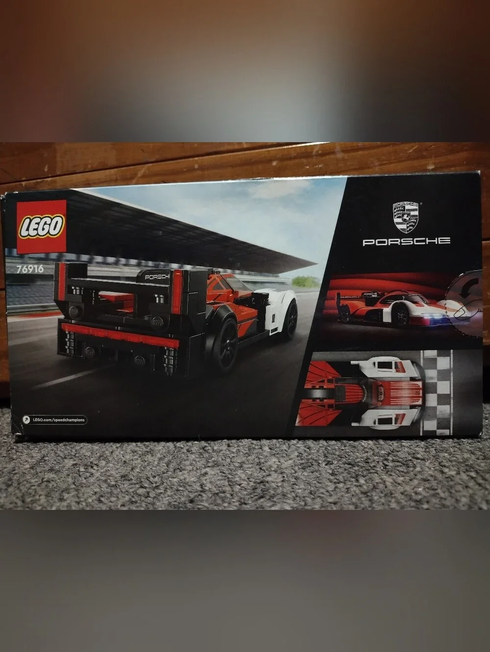 LEGO Porsche Race Car Set with Red, Black, White Accents 280 Pieces